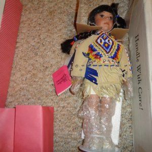 Paradise Galleries "Many Stars" Porcelain Doll - Native Daughters -  New